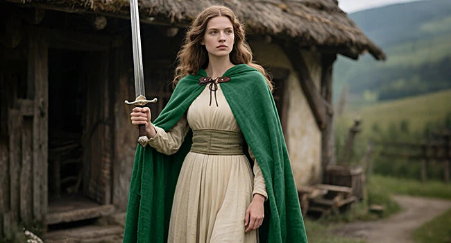 Medieval Hooded Linen Cloak, Renaissance Cape With Hood - Cloak Only in Various Colors