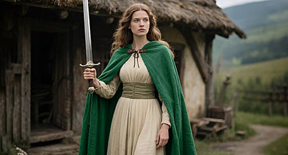 Medieval Hooded Linen Cloak, Renaissance Cape With Hood - Cloak Only in Various Colors