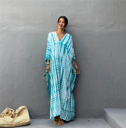 Beautiful Plus Size Women Casual Caftan Dress Swimwear or Casual or Lounging wear