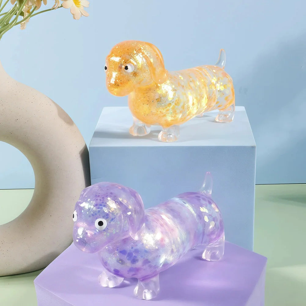 Dachshund Squishies Stretch Squeeze Sensory Toy Cute Dog Shape