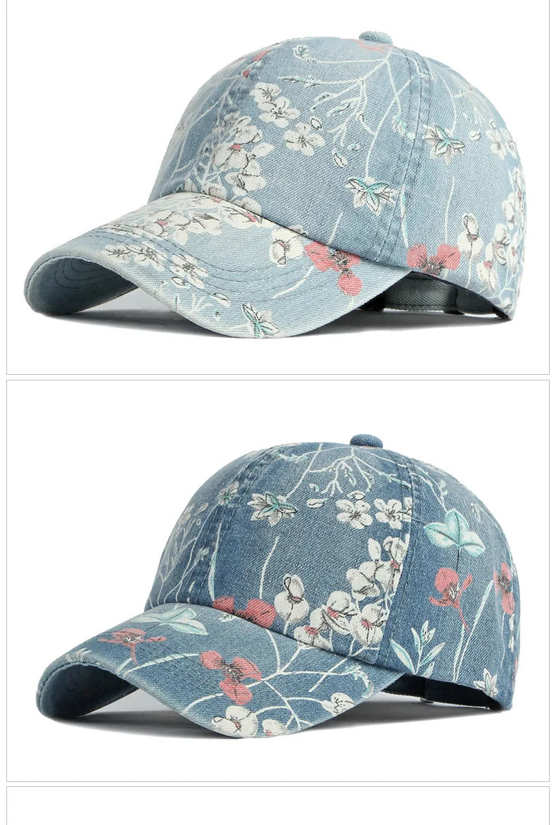 35 Designs of Boho Washed Denim Baseball Caps