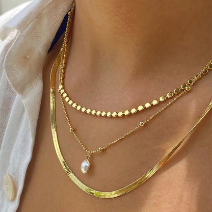 Vintage Crystal  Star Moon Layered Necklace Boho Multi-level Necklaces