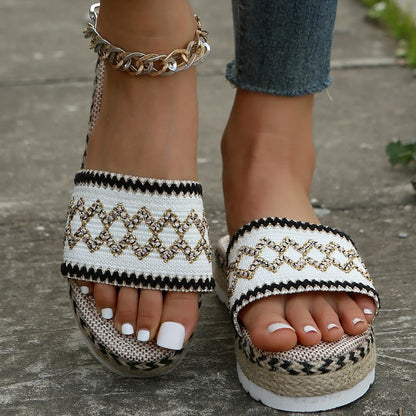 Woven Platform Casual Sandals Bohemian Handmade Espadrilles