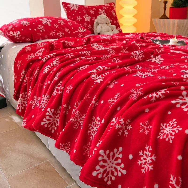 Christmas Flannel Throw Blanket in Various Sizes and Prints