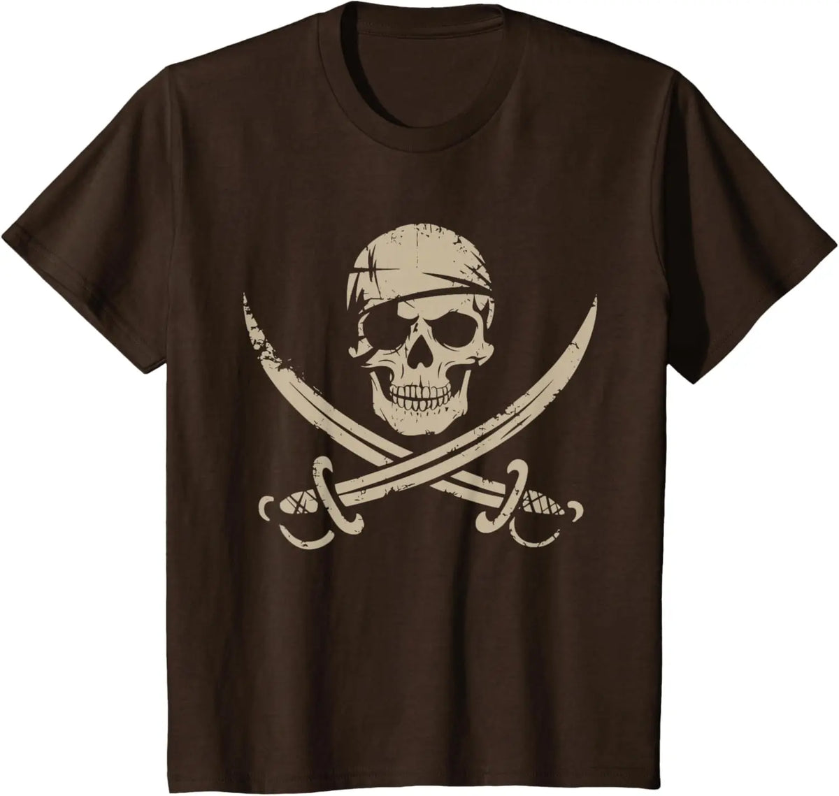Pirate Skull And Crossbones Skeleton Halloween T-Shirt