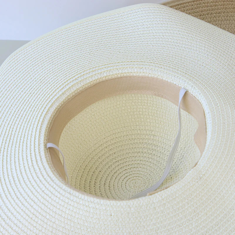 Straw Hat Bowknot Wide Brim Floppy Panama Hats Various colors